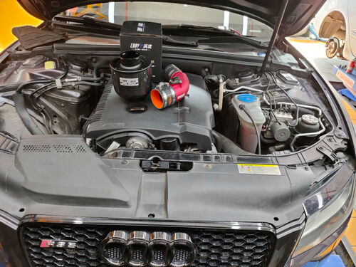 آخرین مورد شرکت 2011 Audi A5 2.0T Upgrade EDDYSTAR Carbon Fiber Atomic Intake Kit ✨ Power Awakened