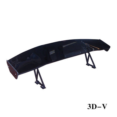 قطعات 3D-V قابل تنظیم فیبر کربن اسپویلر عقب بالش دم بالا مات قطعات فیبر کربن سیاه
