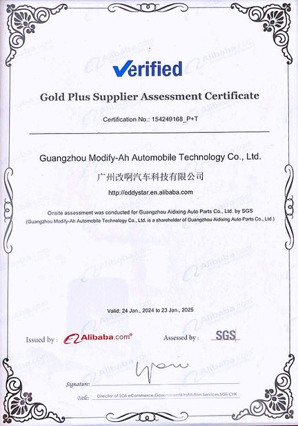 چین GUANGZHOU MODIFY-AH AUTOMOBILE TECHNOLOGY CO., LTD گواهینامه ها